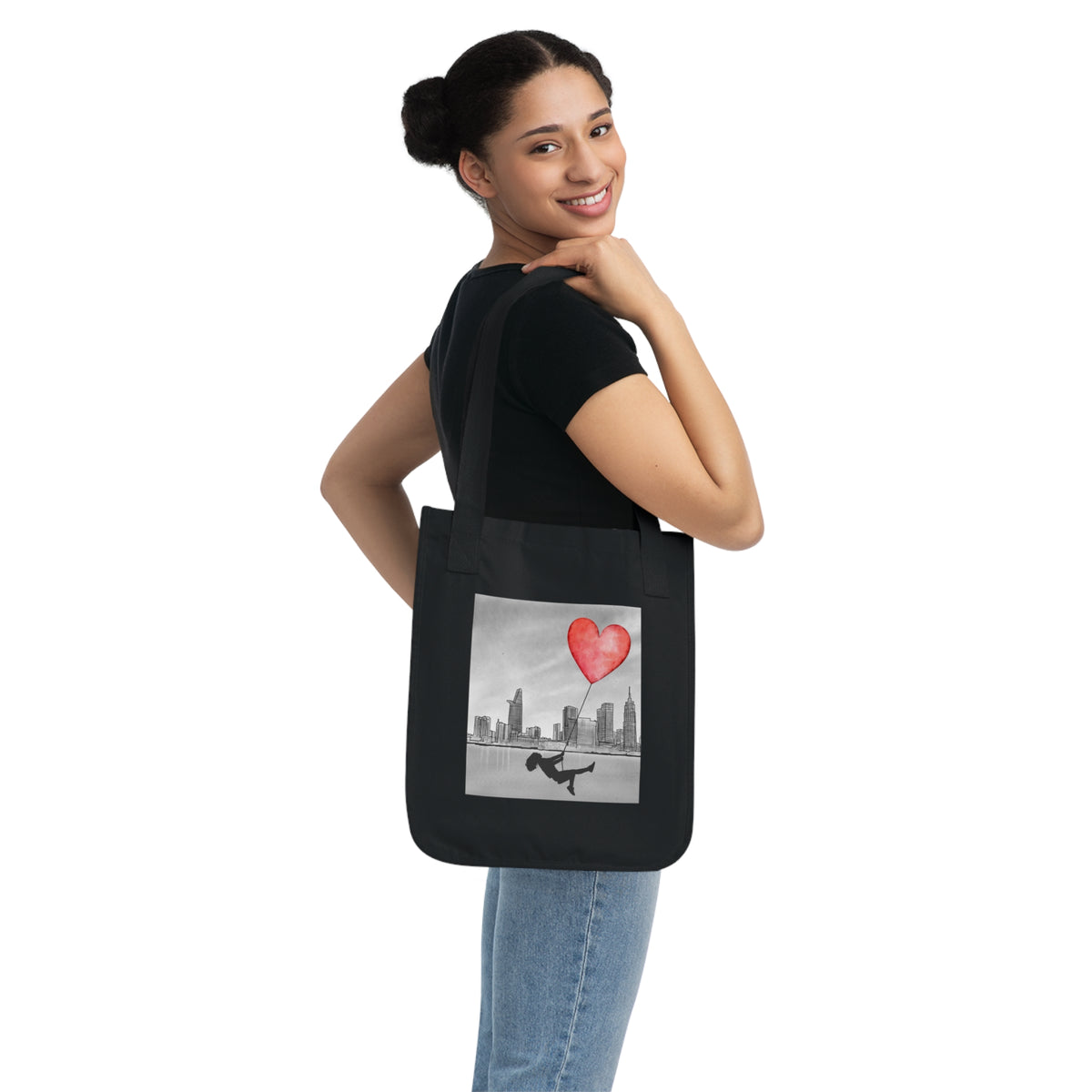 City Heart Balloon Organic Tote