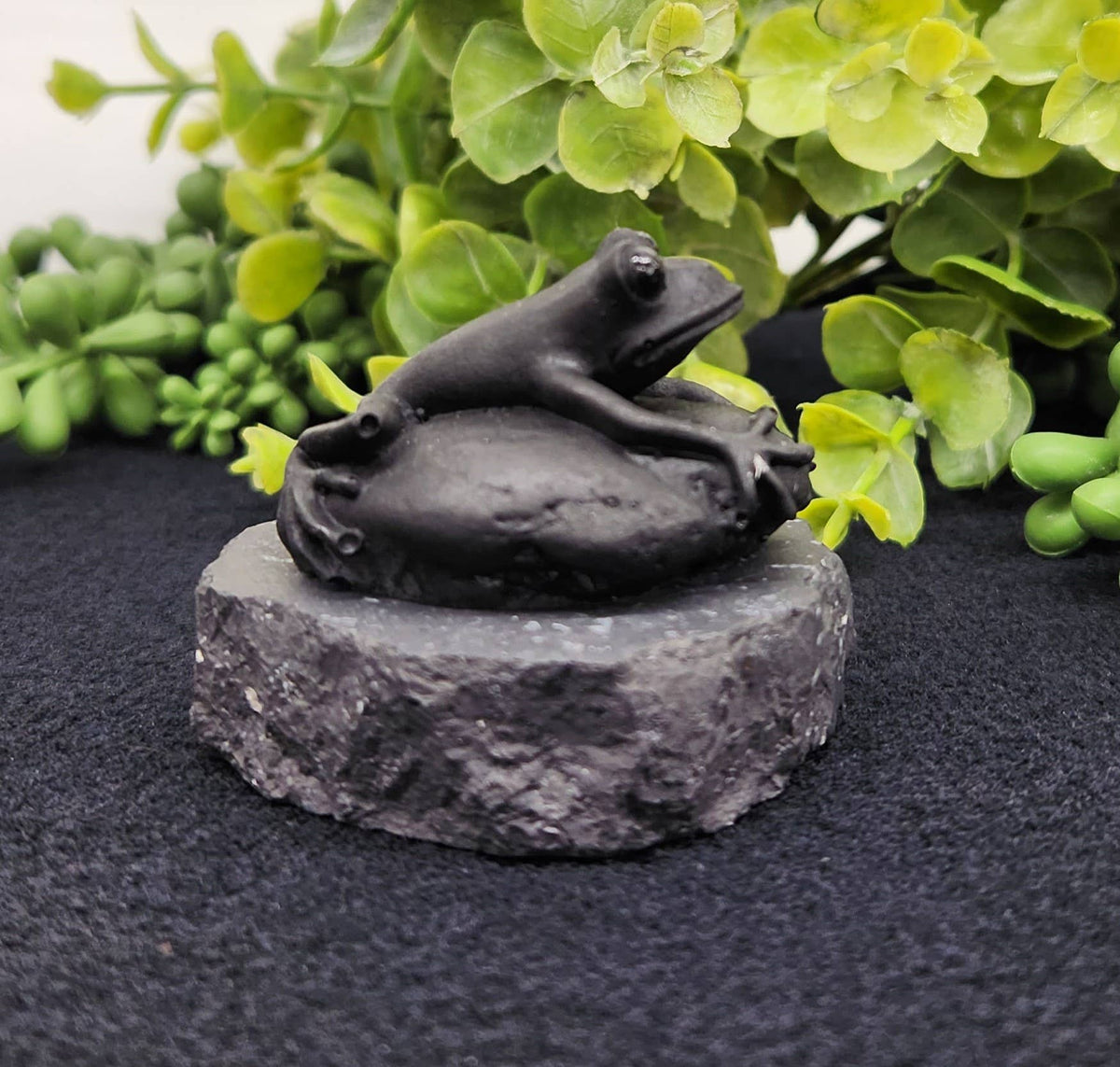 Shungite Frog Figurine