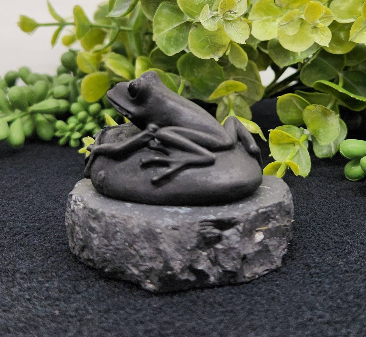Shungite Frog Figurine